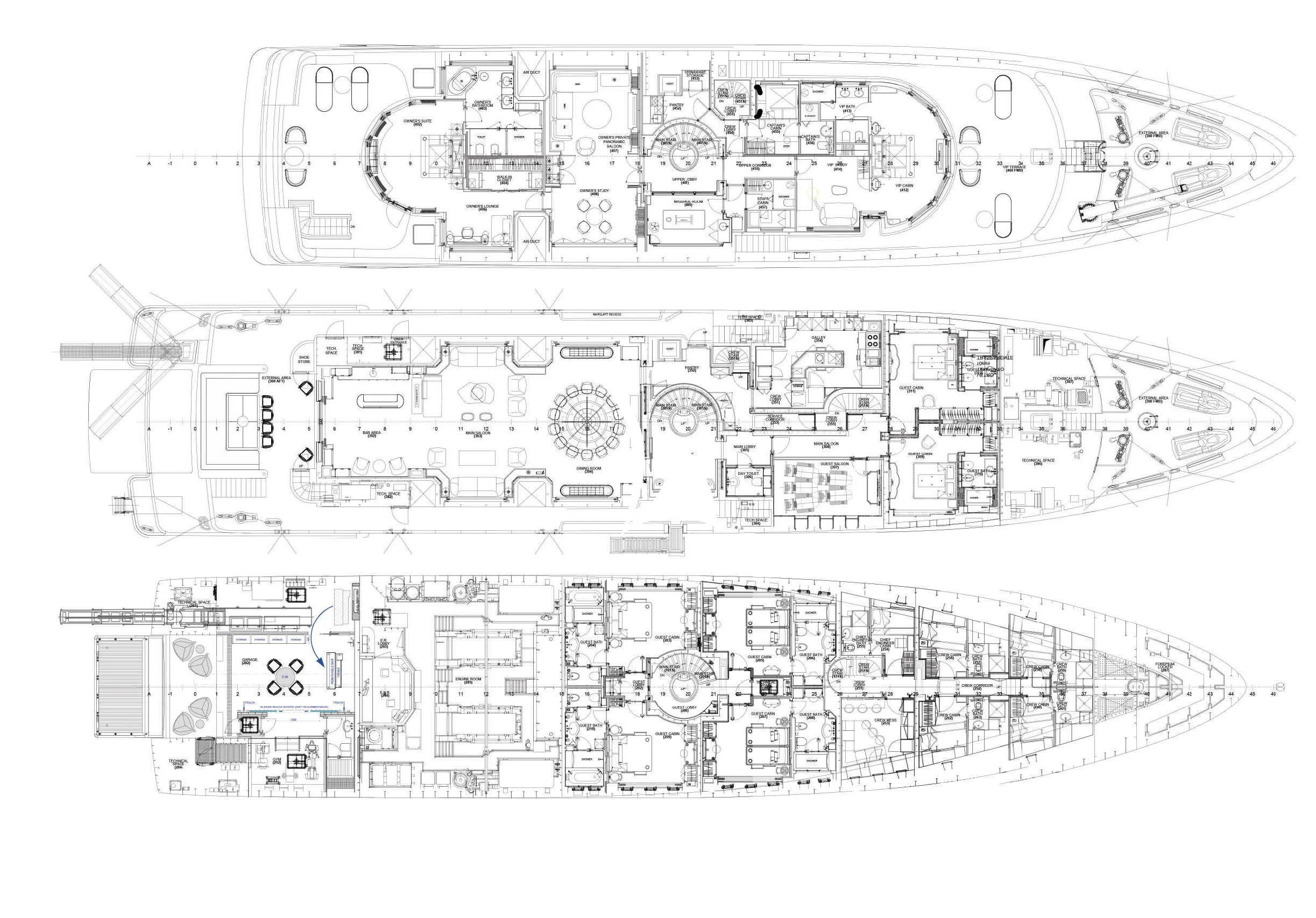 diagram aboard AELIA Yacht for Sale