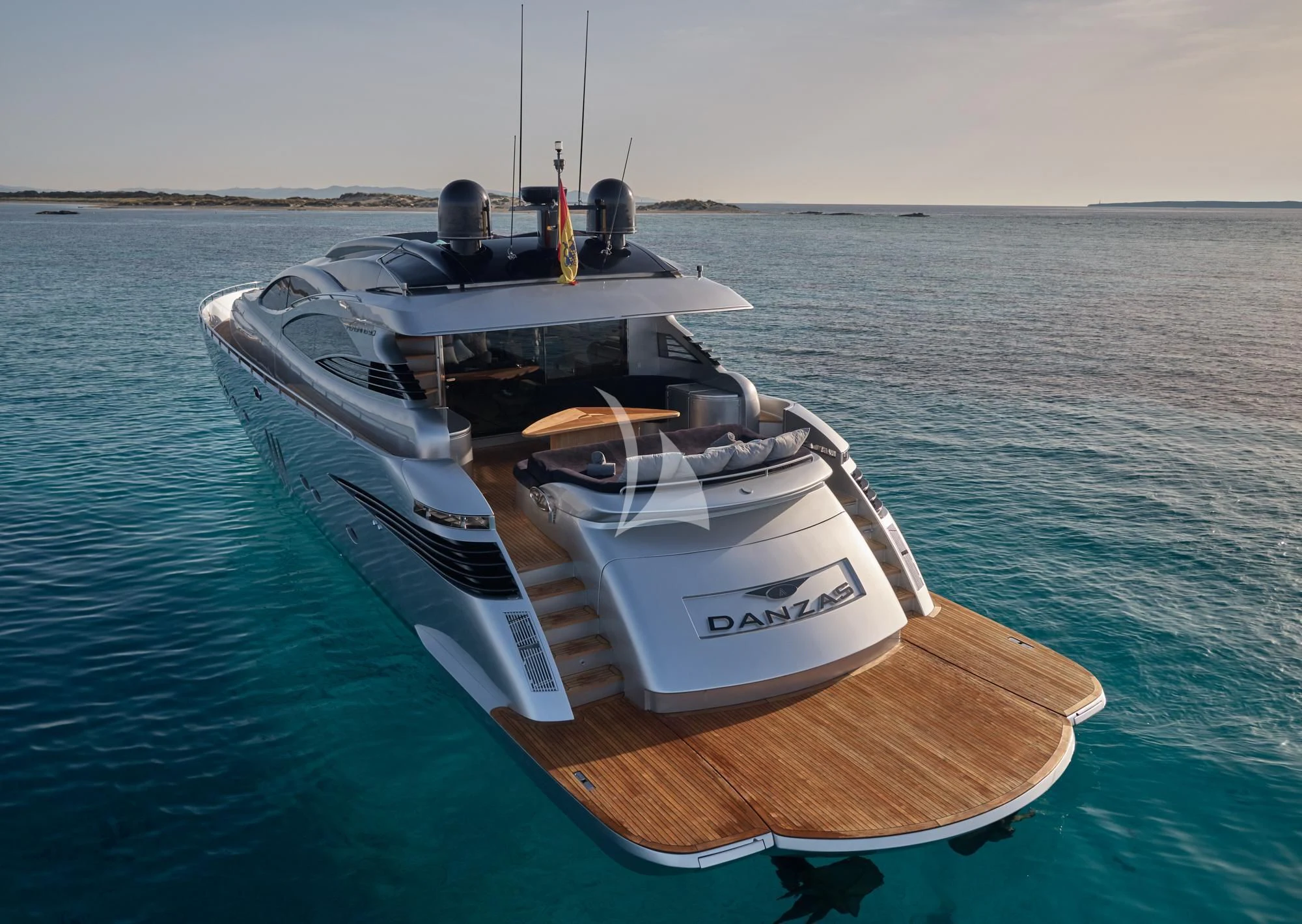 a boat on the water aboard DANZAS Yacht for Sale