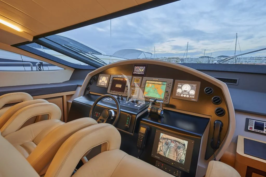 inside of a car aboard DANZAS Yacht for Sale