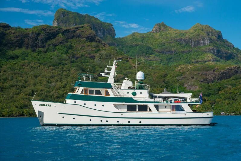 a boat on the water aboard ASKARI Yacht for Sale