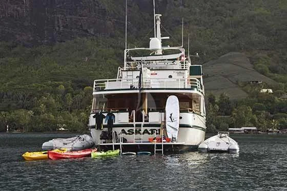 a boat on the water aboard ASKARI Yacht for Sale