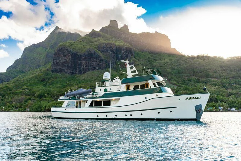 a boat on the water aboard ASKARI Yacht for Sale