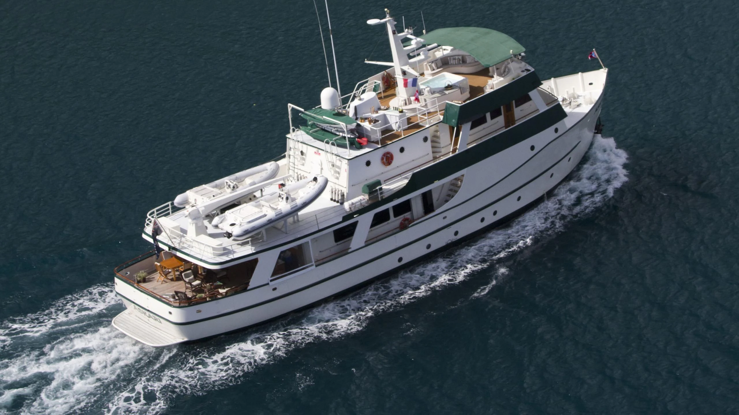 a ship on the water aboard ASKARI Yacht for Sale
