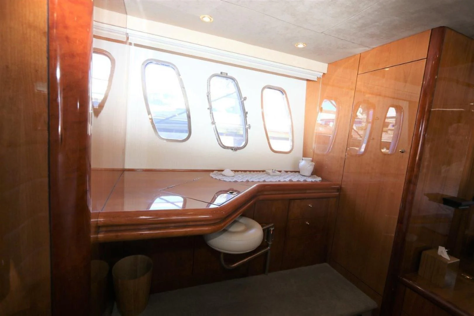 a bathroom with a sink and a toilet aboard SECOND THOUGHTS Yacht for Sale