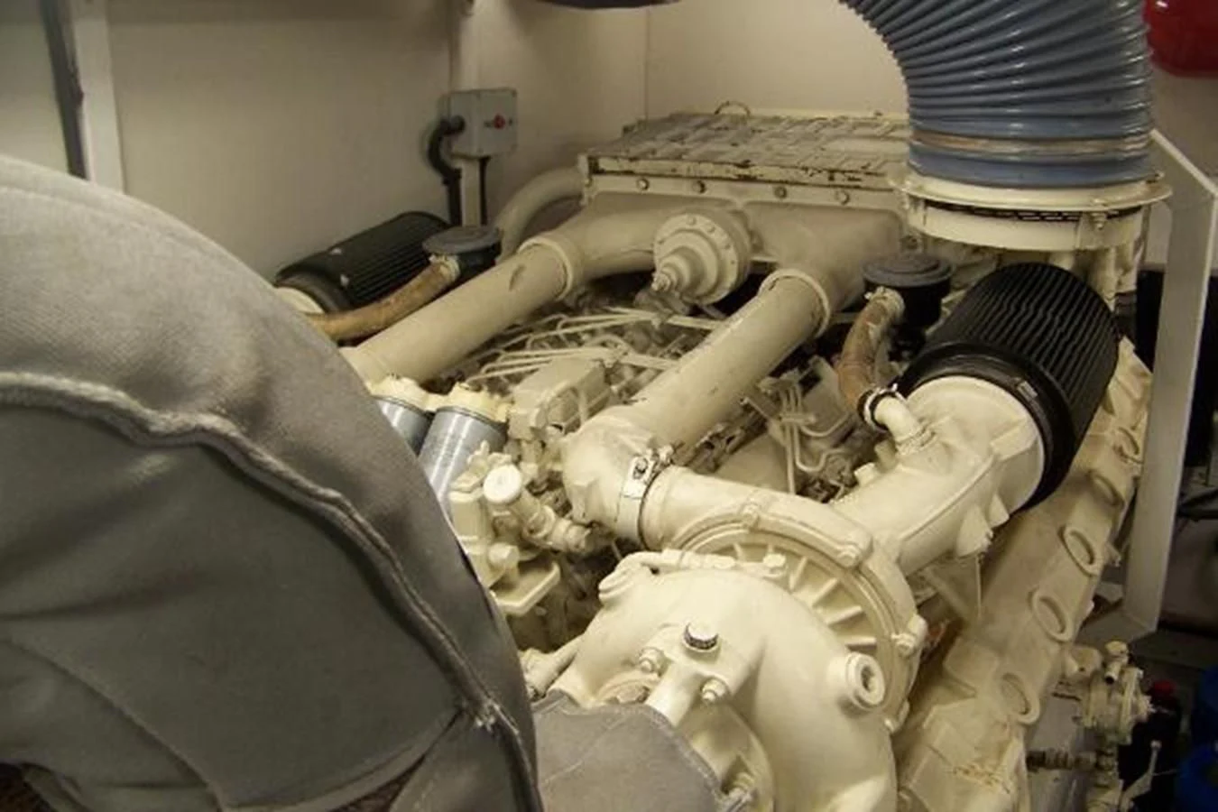 a room full of metal parts aboard KAILANI Yacht for Sale