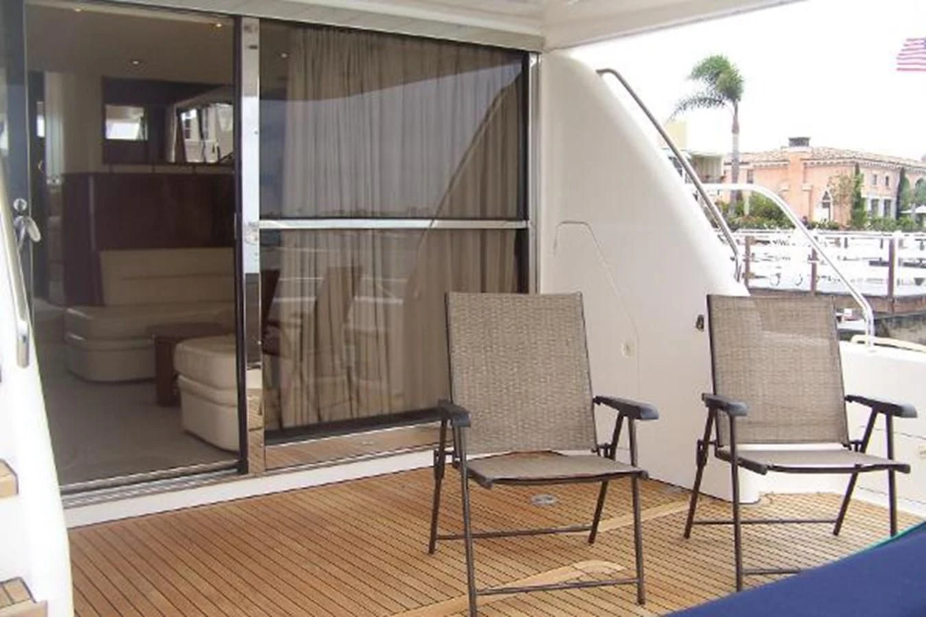 chairs on a deck aboard KAILANI Yacht for Sale