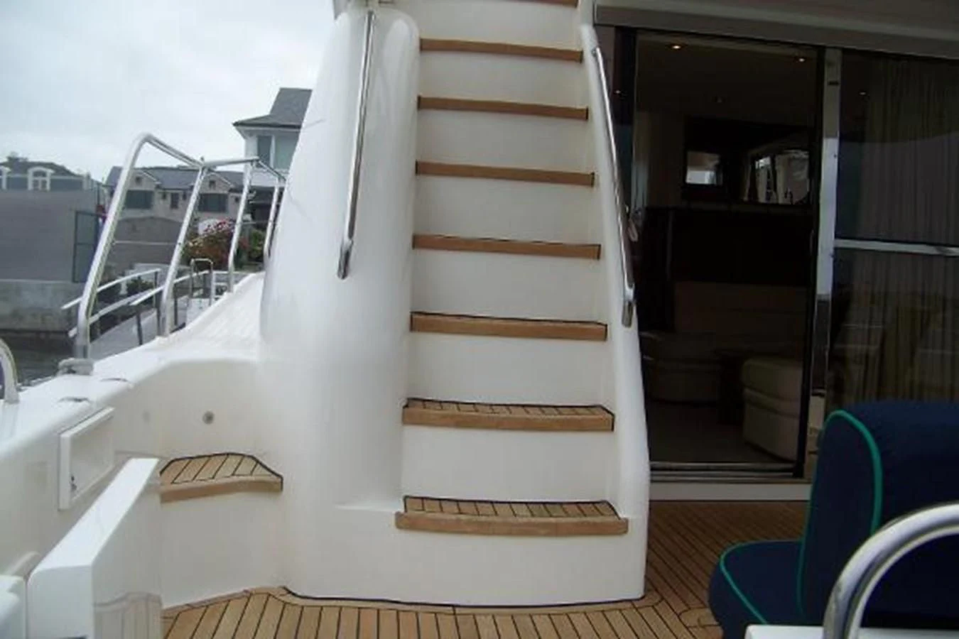 a boat with a wood frame aboard KAILANI Yacht for Sale