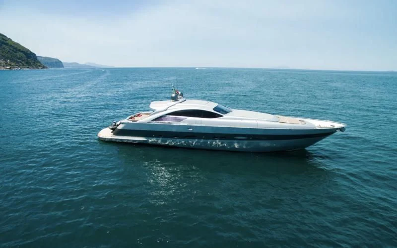 a boat in the water aboard CINQUE Yacht for Sale
