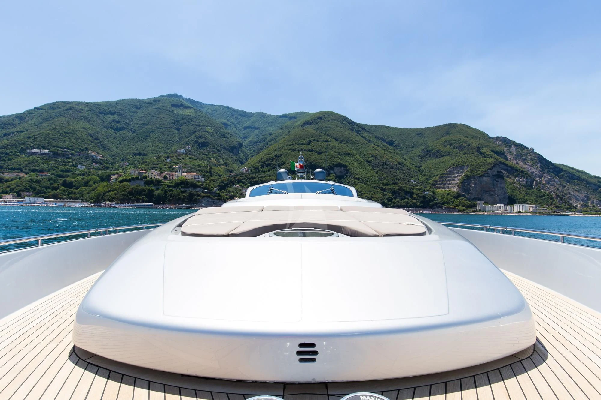 a boat on a body of water aboard CINQUE Yacht for Sale