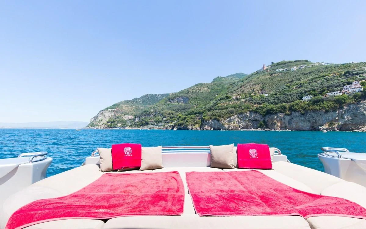 a boat on the water aboard CINQUE Yacht for Sale