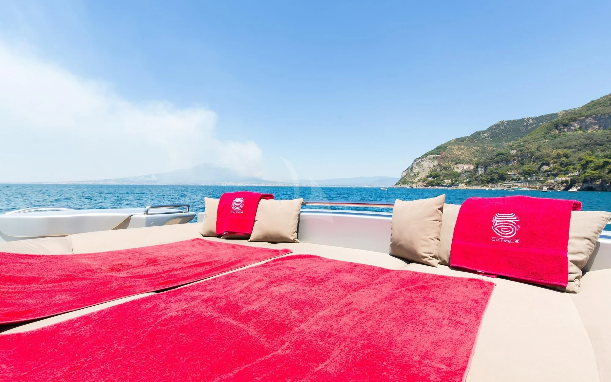 a boat on the water aboard CINQUE Yacht for Sale