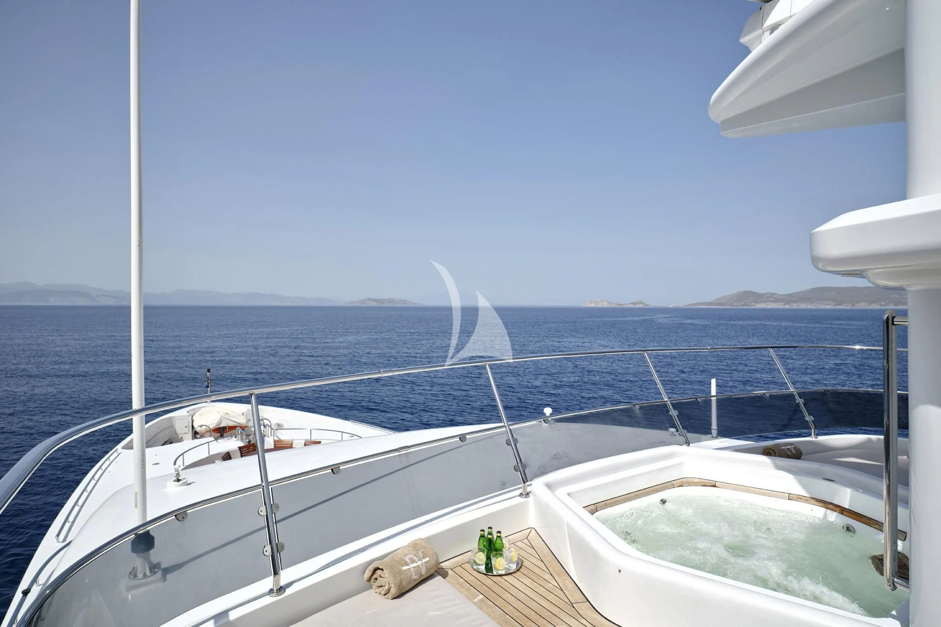 a boat on the water aboard ELENA V Yacht for Sale
