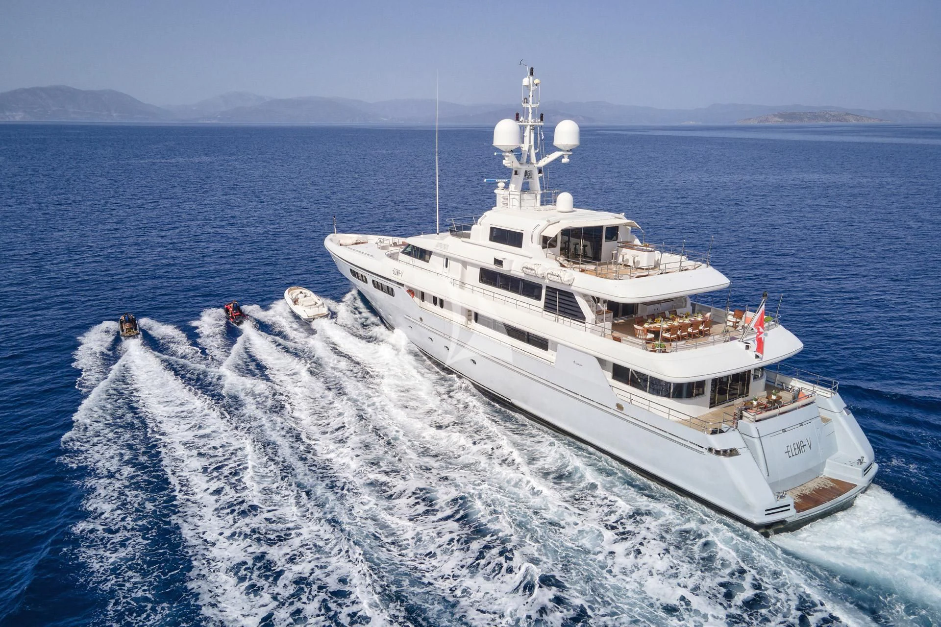 a ship in the water aboard ELENA V Yacht for Sale