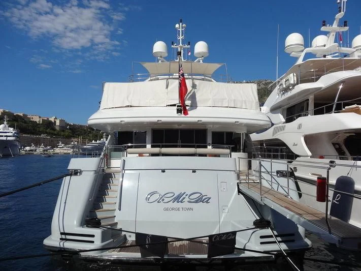 a white boat in the water aboard ELENA V Yacht for Sale