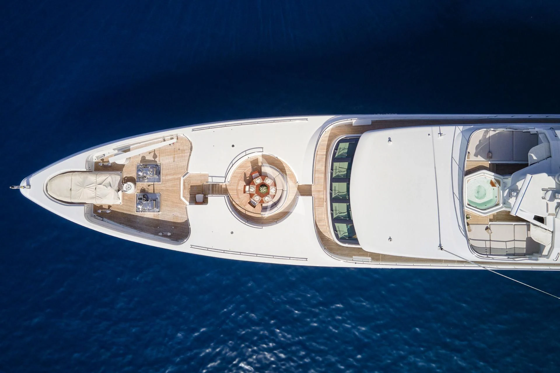a satellite in space aboard ELENA V Yacht for Sale