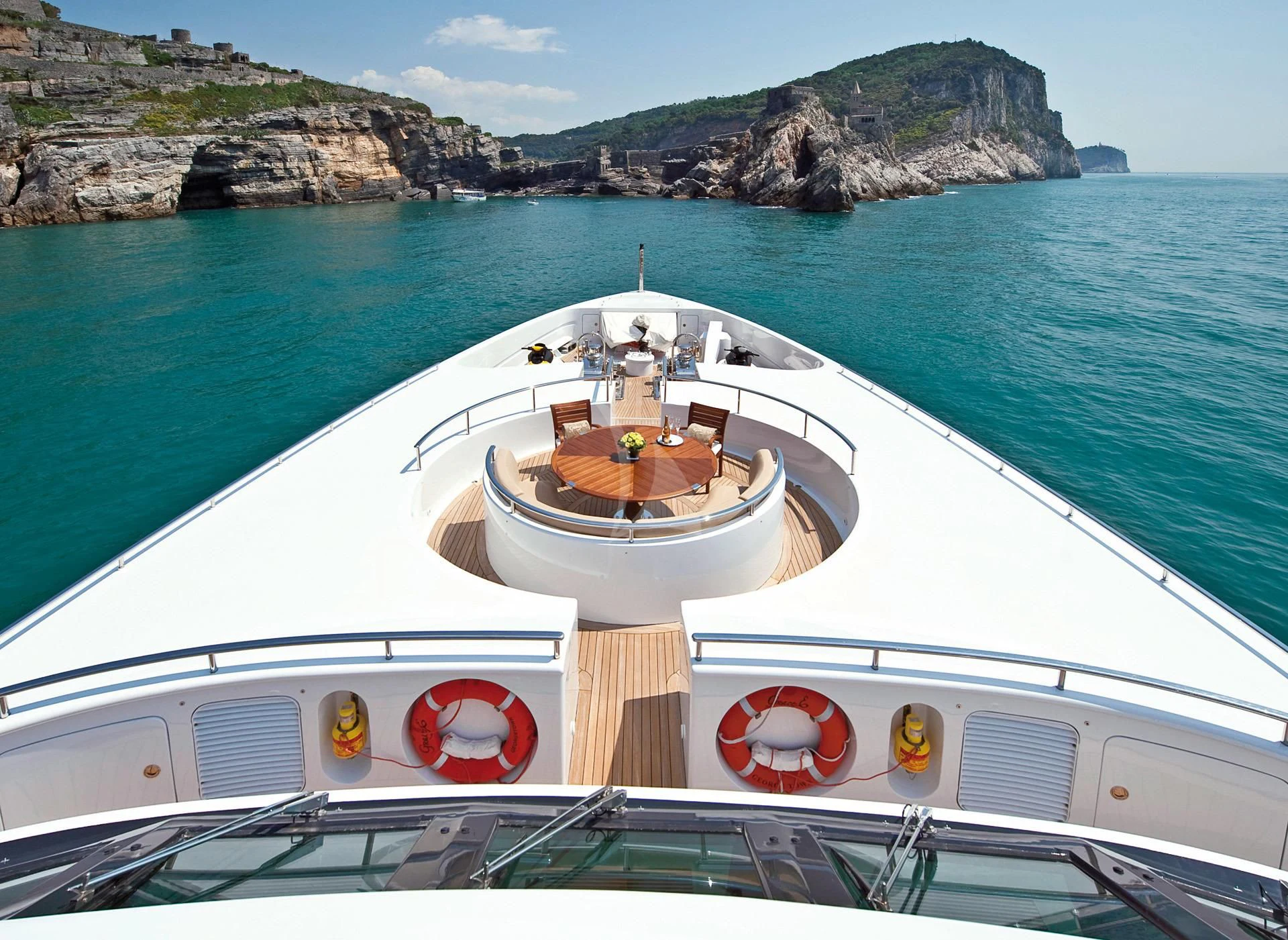 a boat on the water aboard ELENA V Yacht for Sale