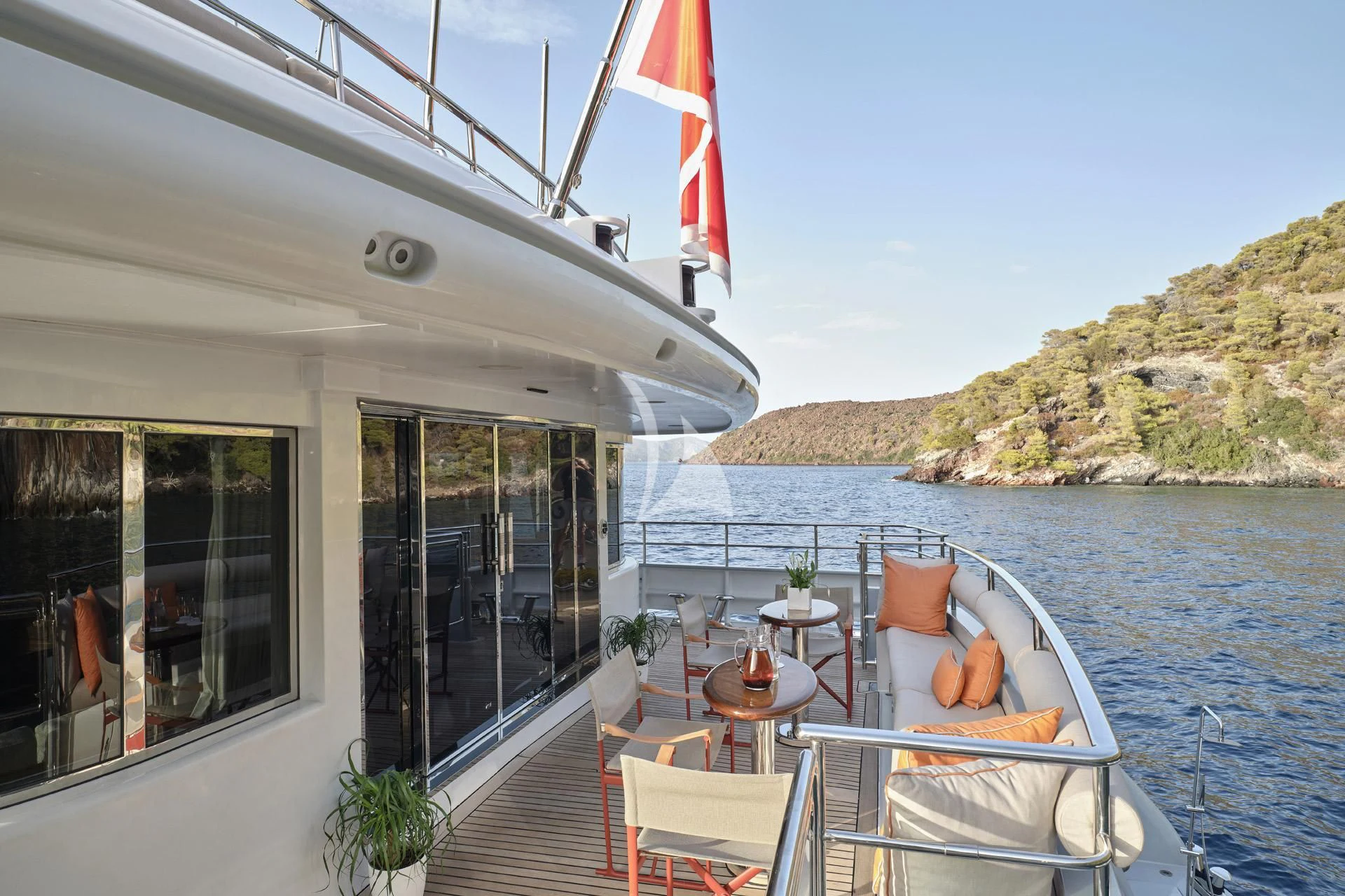 a boat on the water aboard ELENA V Yacht for Sale
