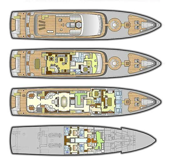 diagram aboard ELENA V Yacht for Sale