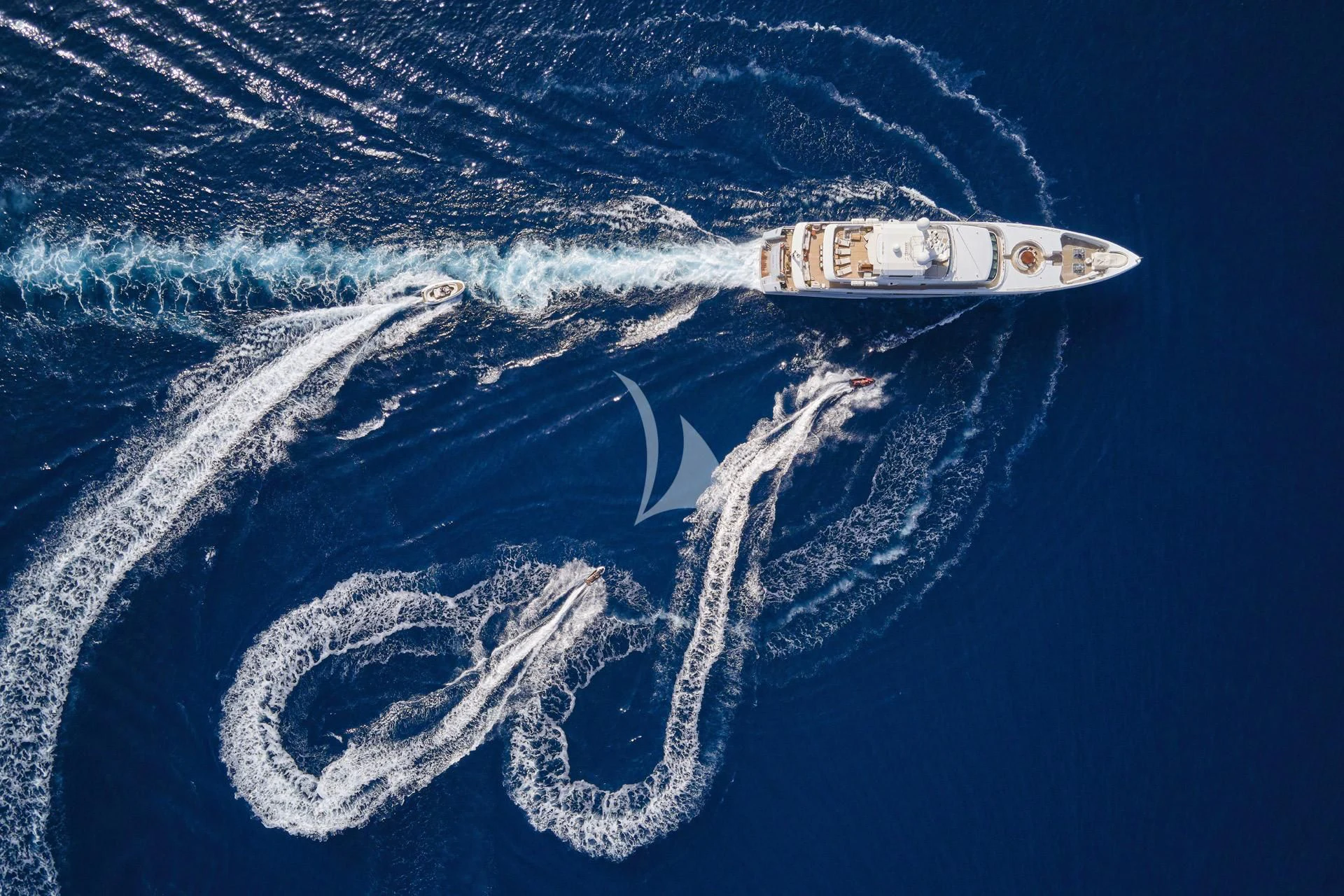 a satellite in space aboard ELENA V Yacht for Sale