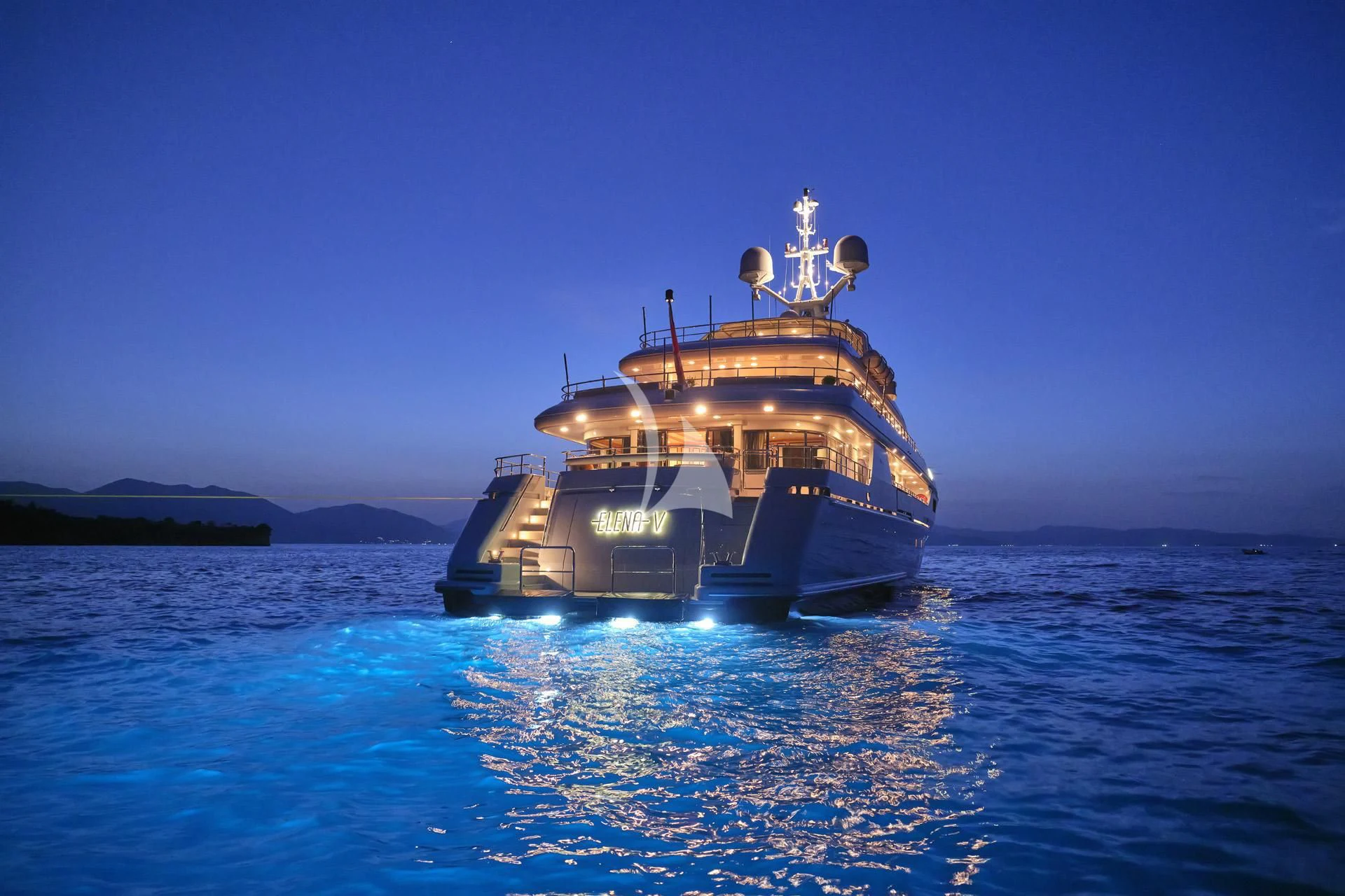 a boat in the water aboard ELENA V Yacht for Sale