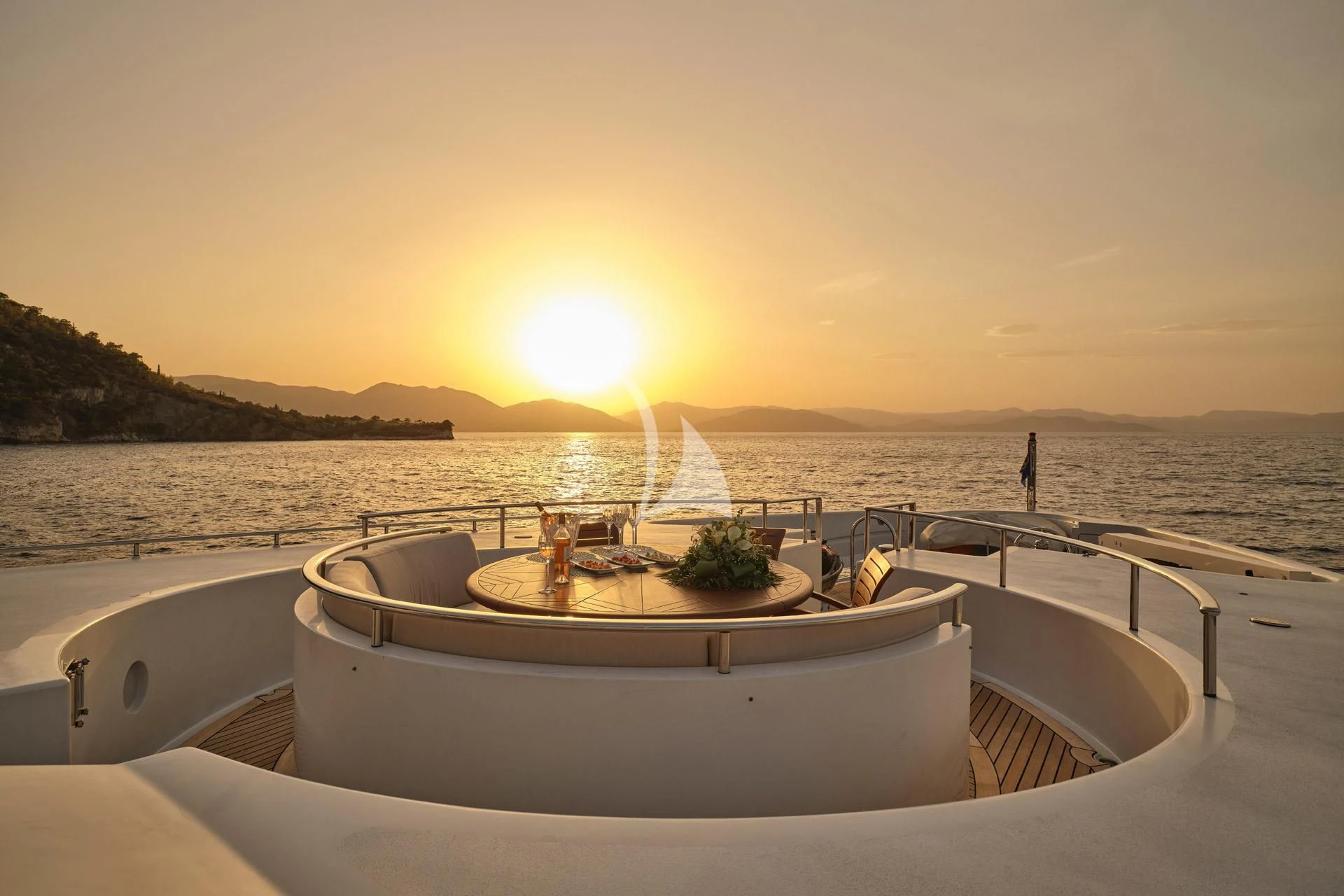 a boat on the water aboard ELENA V Yacht for Sale