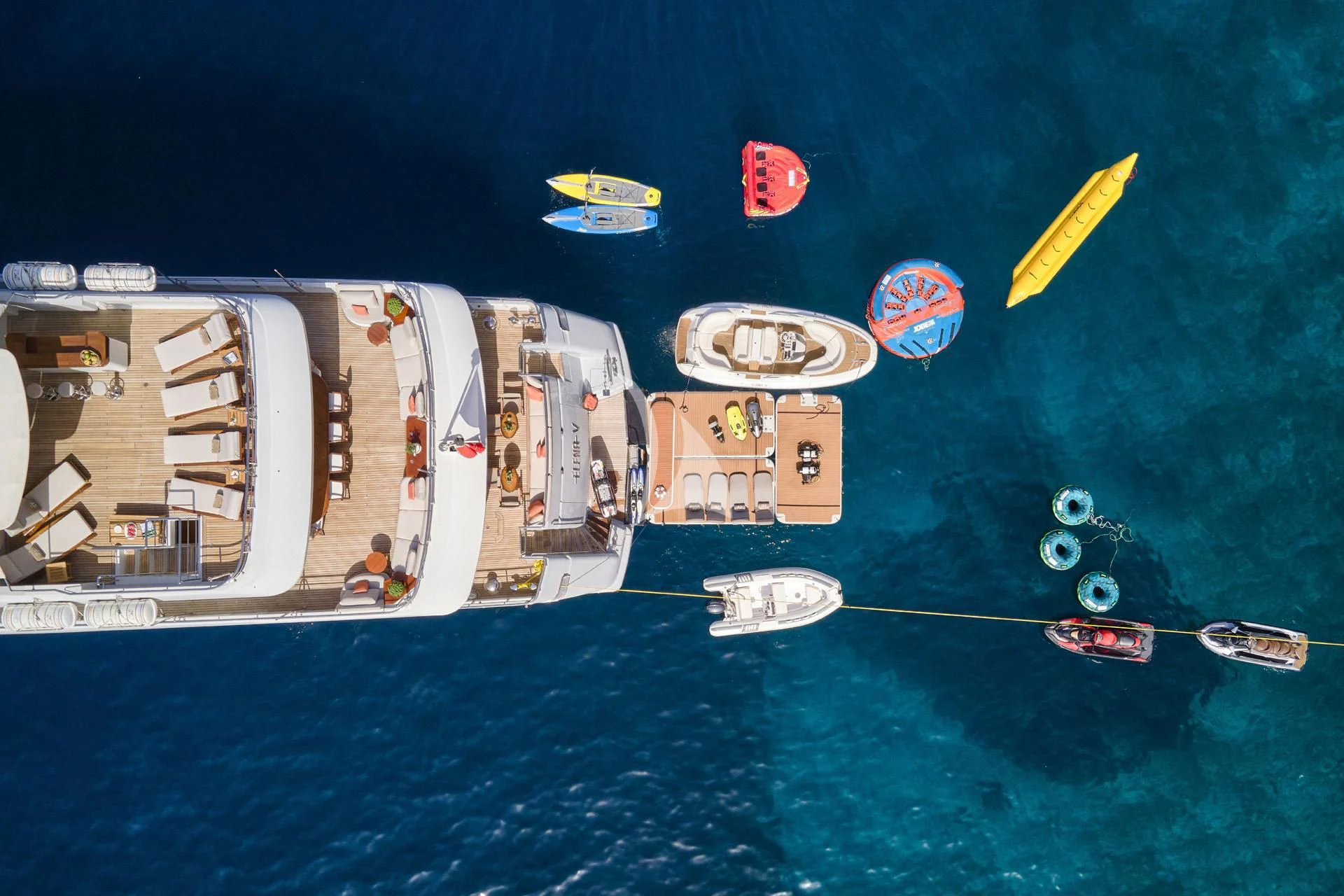 a group of people on a boat aboard ELENA V Yacht for Sale