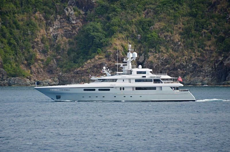 a boat on the water aboard ELENA V Yacht for Sale