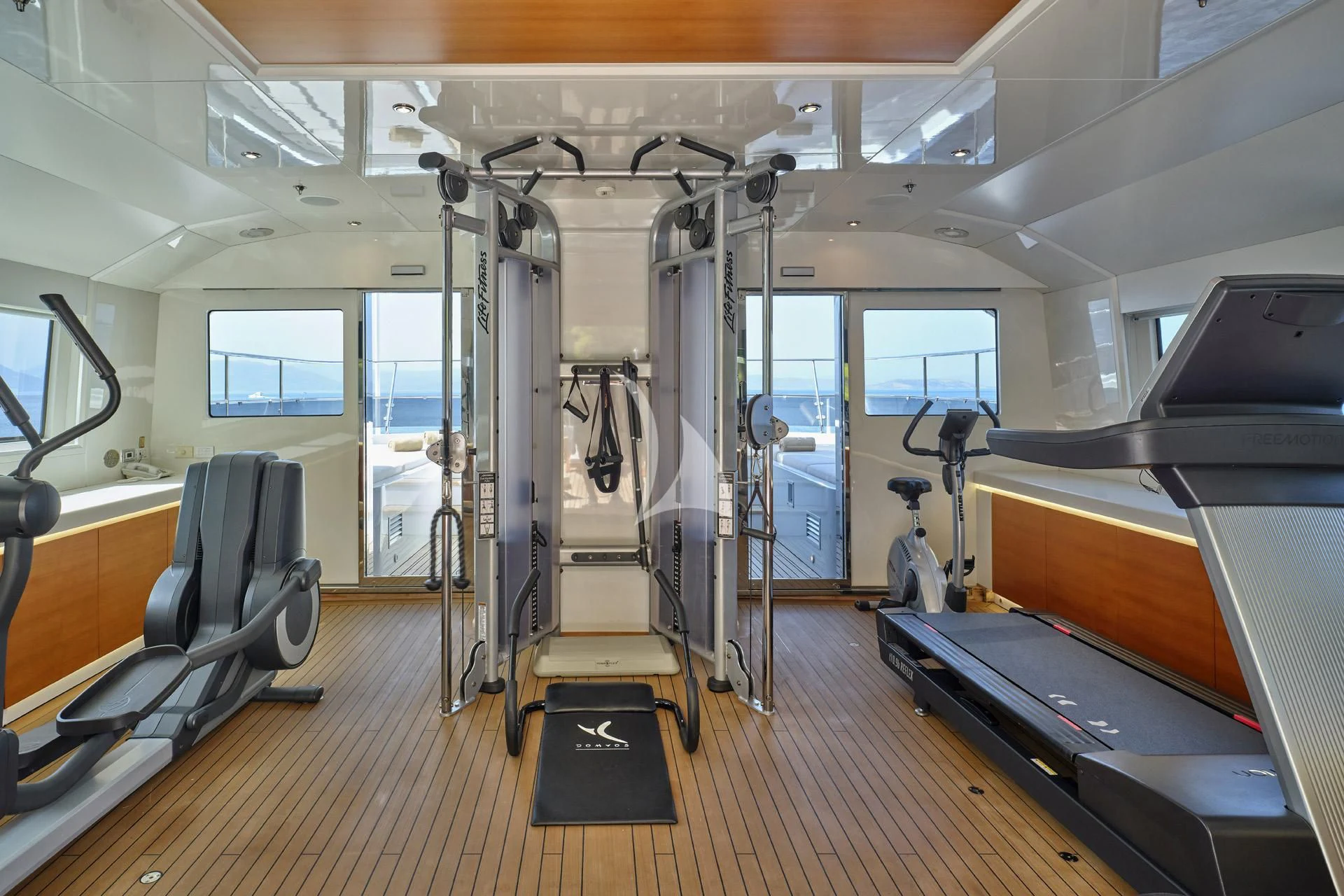 inside of a vehicle aboard ELENA V Yacht for Sale