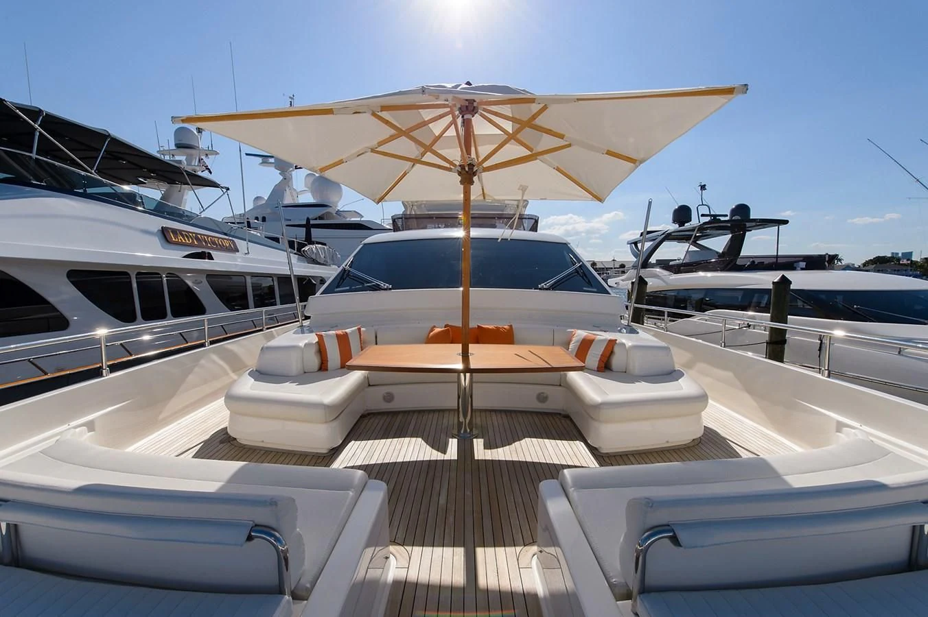 a boat on the water aboard SHE RUNS WET Yacht for Sale