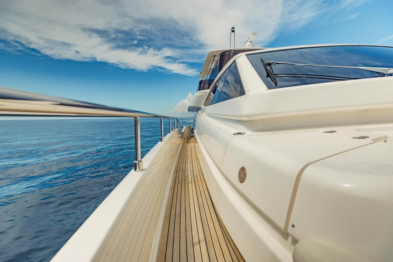 a boat on the water aboard SHE RUNS WET Yacht for Sale