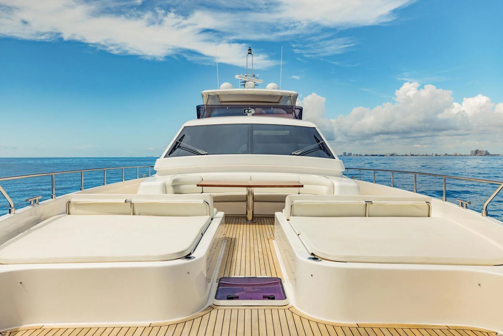 a boat on a dock aboard SHE RUNS WET Yacht for Sale
