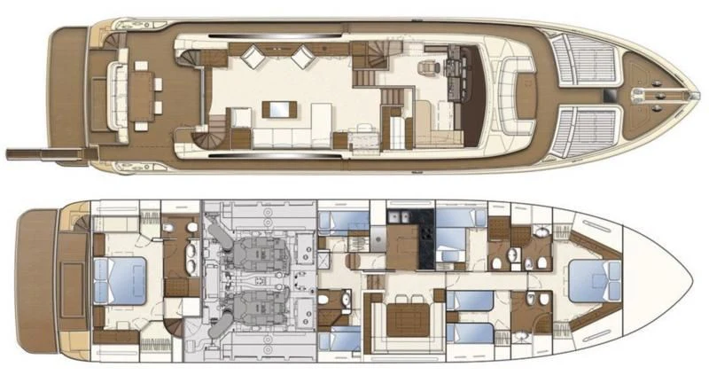 diagram, engineering drawing aboard SHE RUNS WET Yacht for Sale