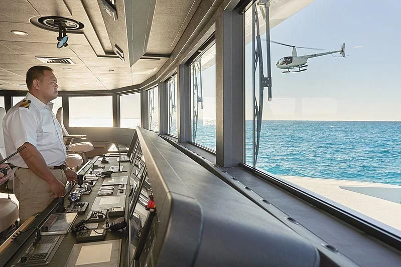 a person on a boat aboard CHARLEY Yacht for Sale