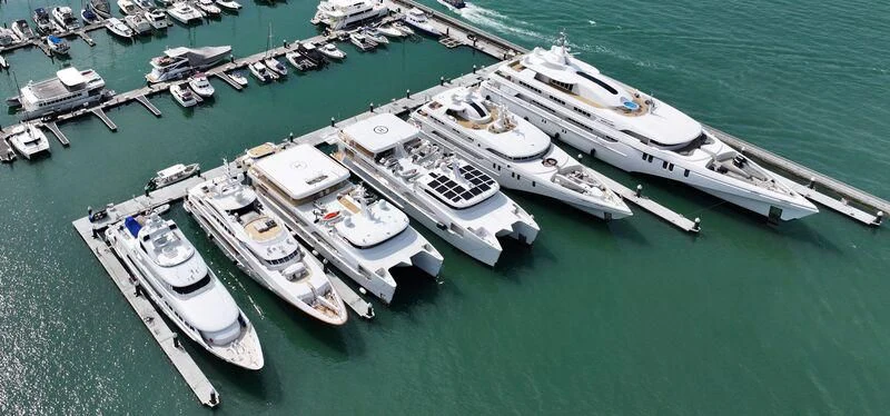 a high angle view of a port aboard CHARLEY Yacht for Sale