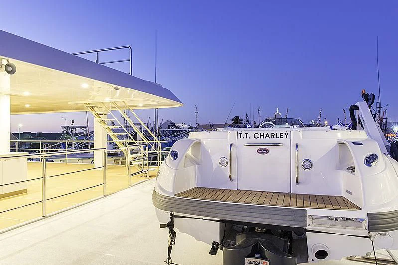 a large white machine aboard CHARLEY Yacht for Sale