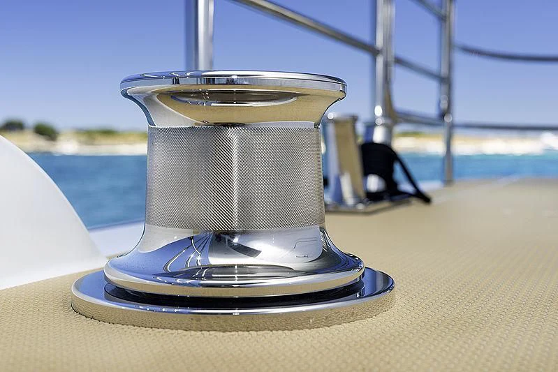 a glass of water on a table aboard CHARLEY Yacht for Sale