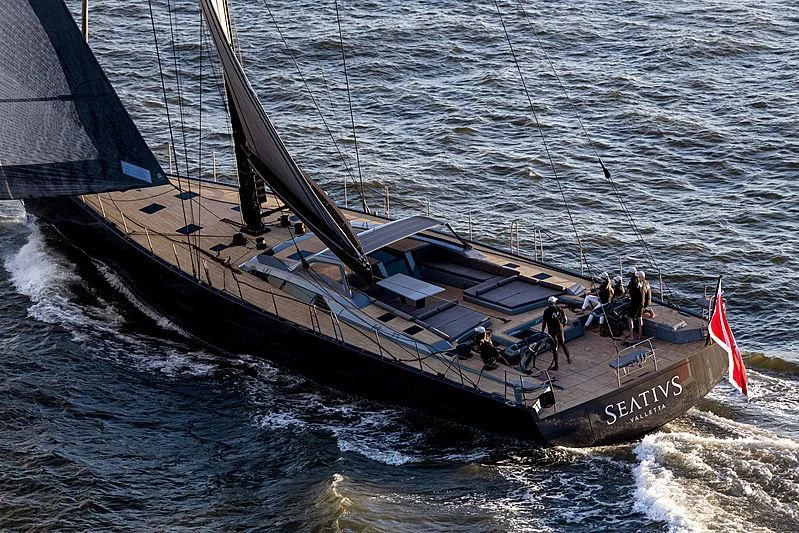 a boat with people on it aboard SEATIUS Yacht for Sale