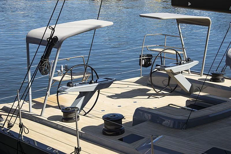 a boat with a drum set on it aboard SEATIUS Yacht for Sale