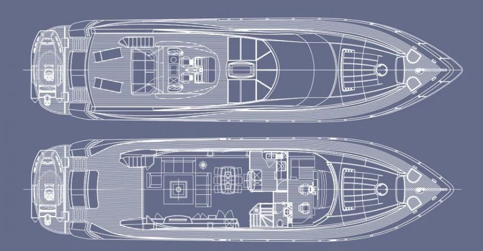 graphical user interface, diagram, engineering drawing aboard SOPHIA Yacht for Sale