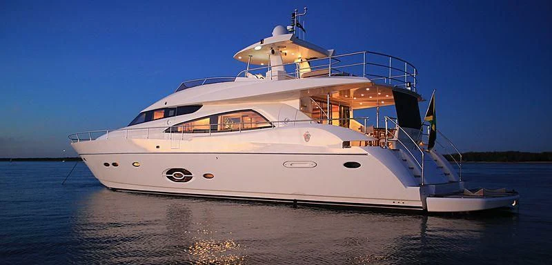 a white yacht on the water aboard SOPHIA Yacht for Sale