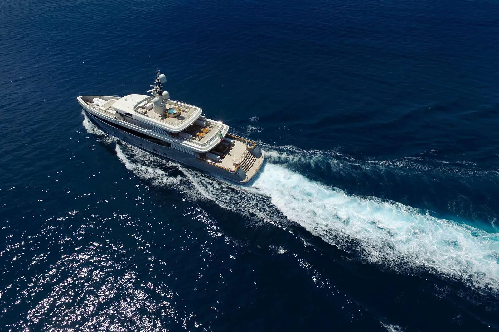 a ship in the ocean aboard ASLEC 4 Yacht for Sale