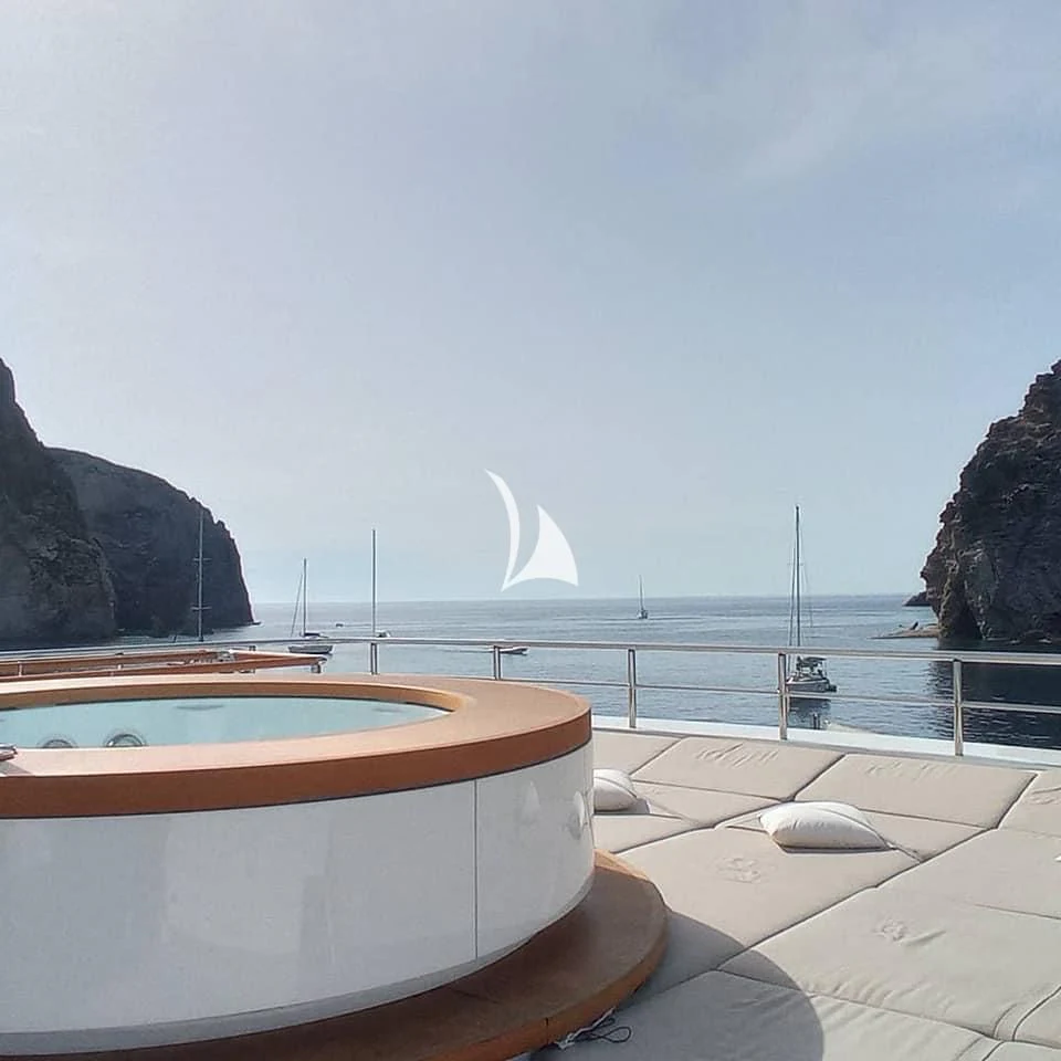 a boat on a beach aboard ASLEC 4 Yacht for Sale