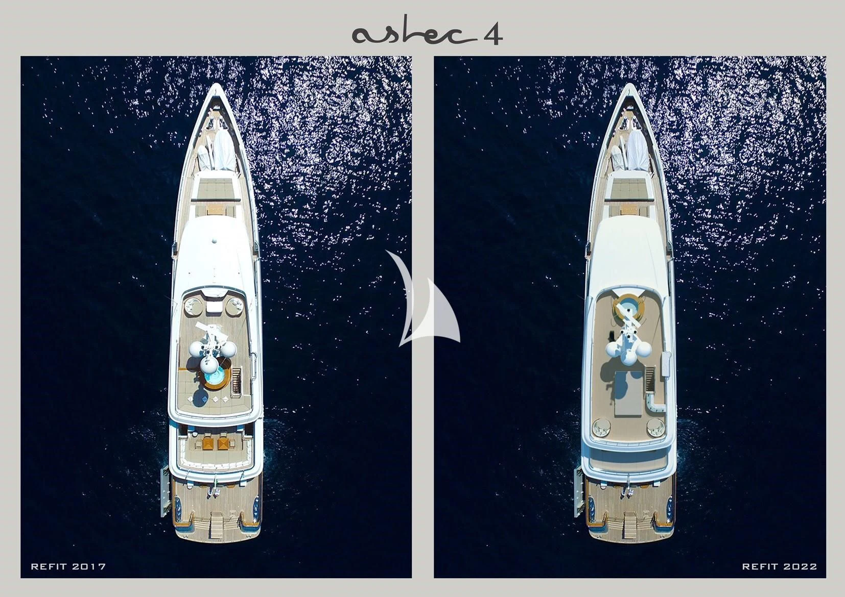 a rocket with a cartoon on the side aboard ASLEC 4 Yacht for Sale
