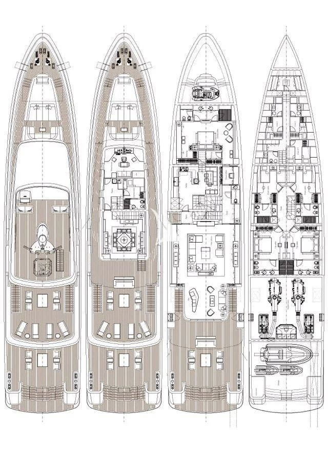 diagram aboard ASLEC 4 Yacht for Sale