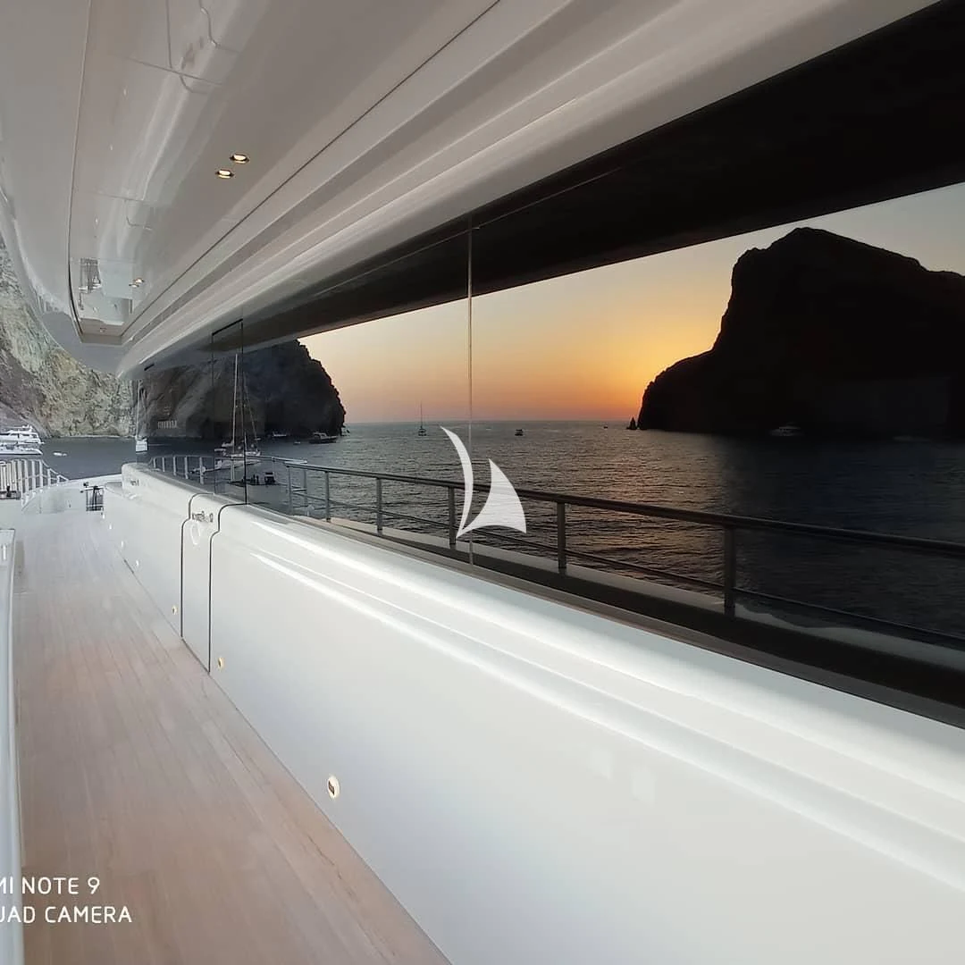 a large white bridge over water aboard ASLEC 4 Yacht for Sale