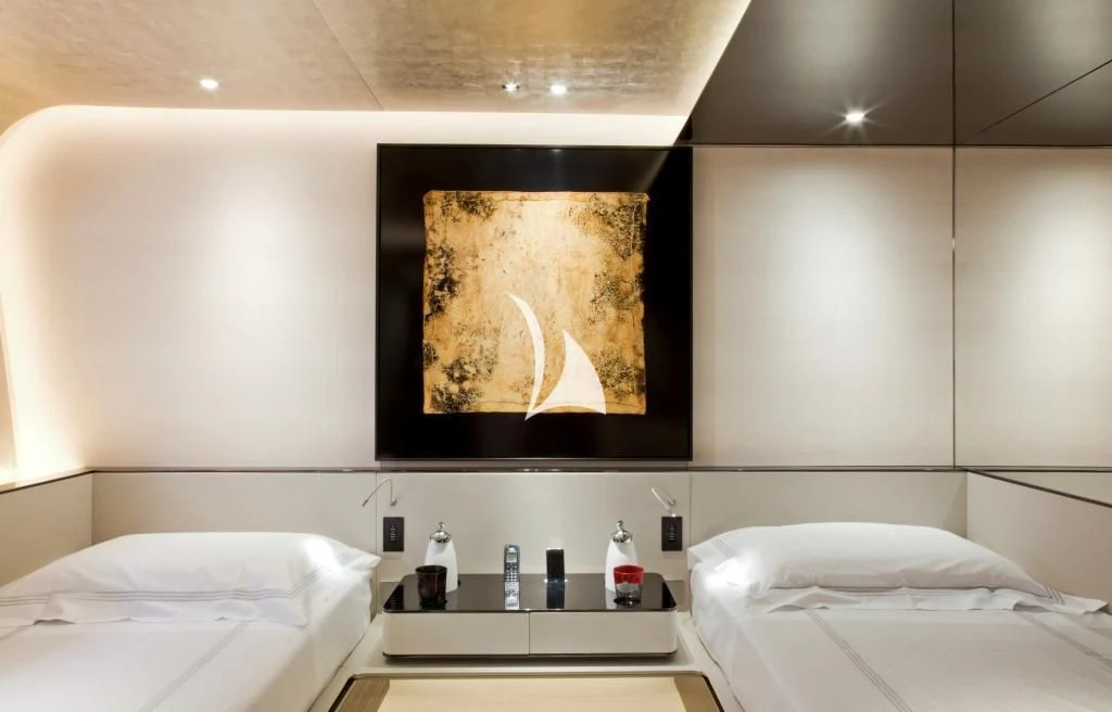 a painting on a wall aboard ASLEC 4 Yacht for Sale