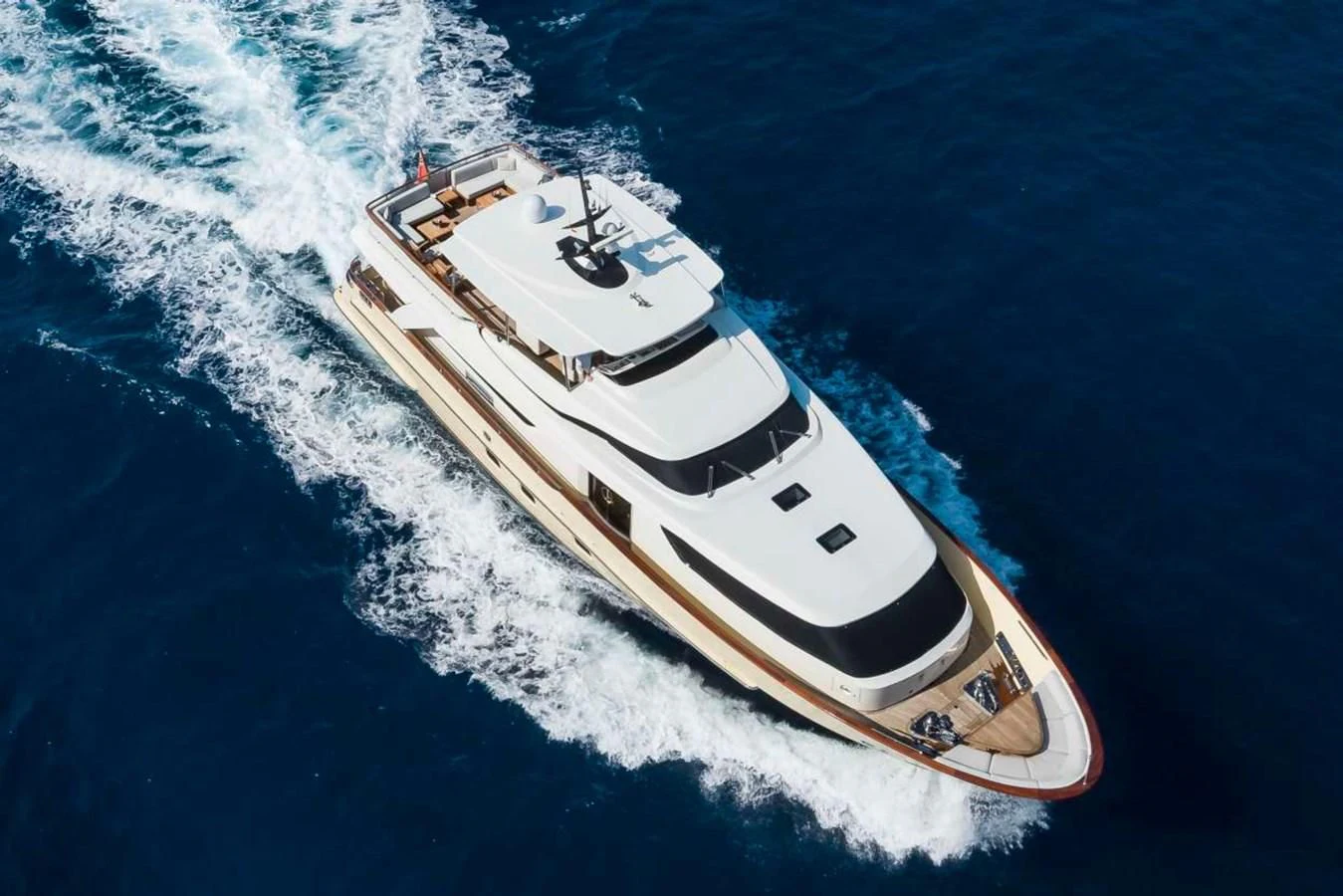 a high angle view of a ship aboard LADY ALINA Yacht for Sale
