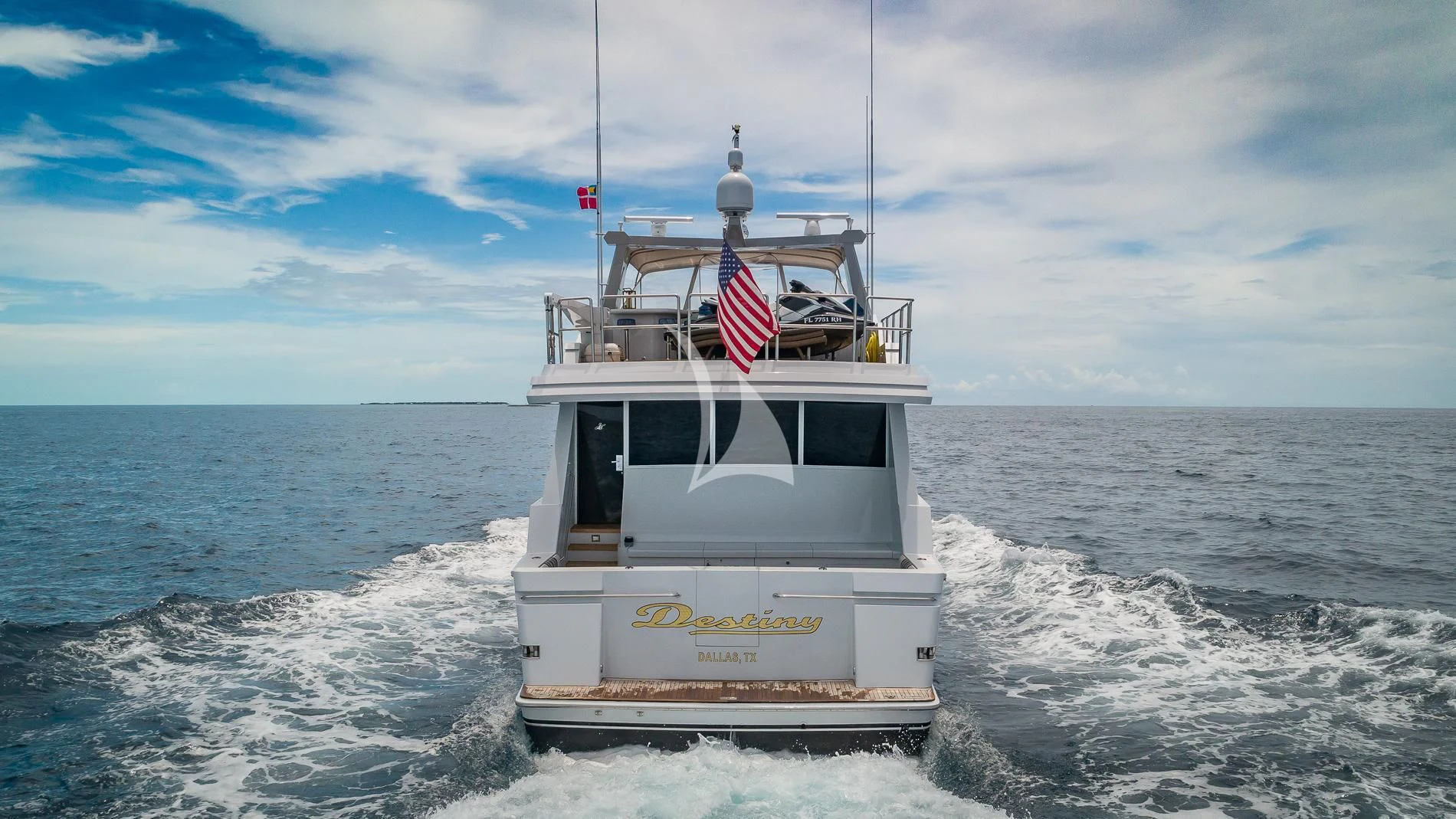 a boat in the water aboard DESTINY Yacht for Sale