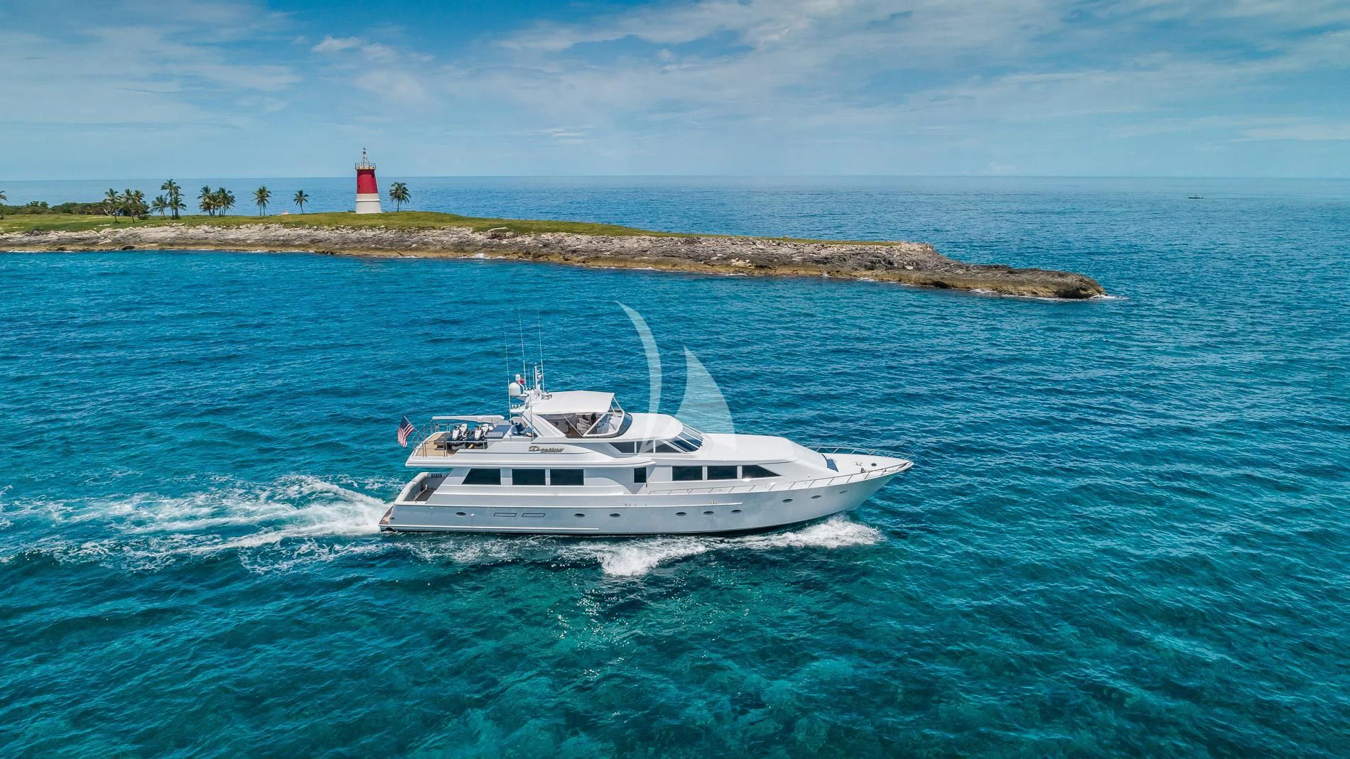 a boat on the water aboard DESTINY Yacht for Sale