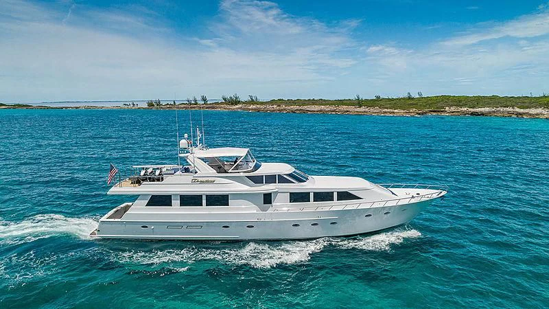 a boat on the water aboard DESTINY Yacht for Sale